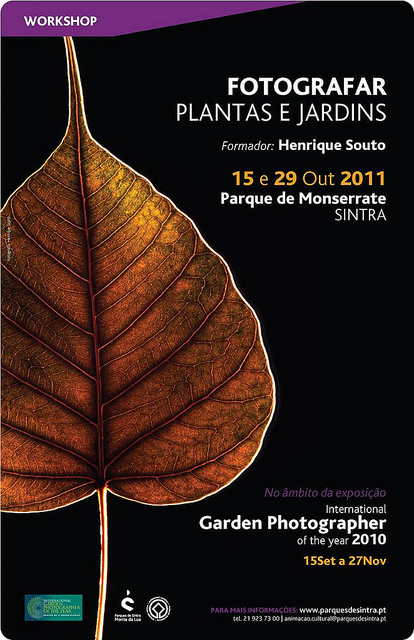 Folheto de promoção dos workshops no Parque de Monserrate (10/11)